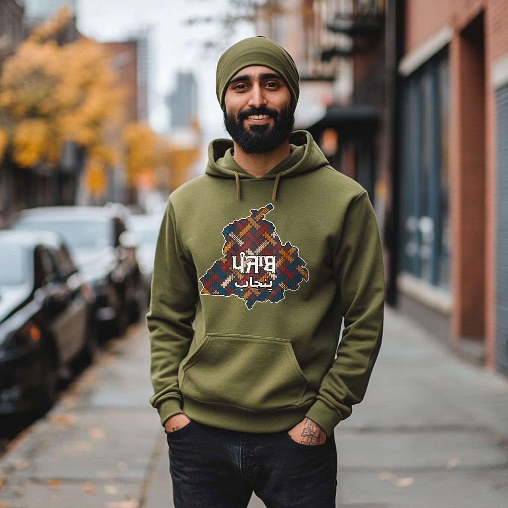 Punjab Stitched Image Hoodie