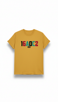 Mustard Gold Block Typography Tee