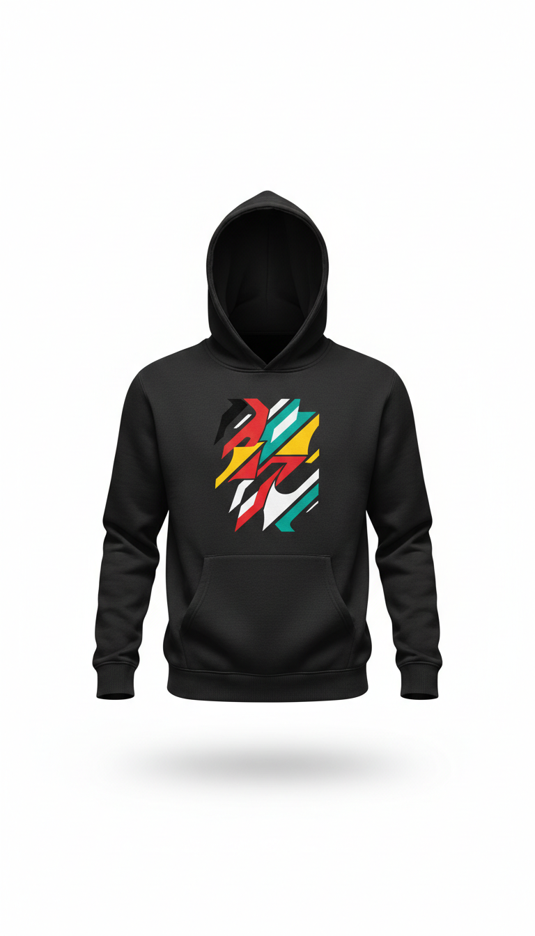 Noir Black Heritage Graphic Hoodie