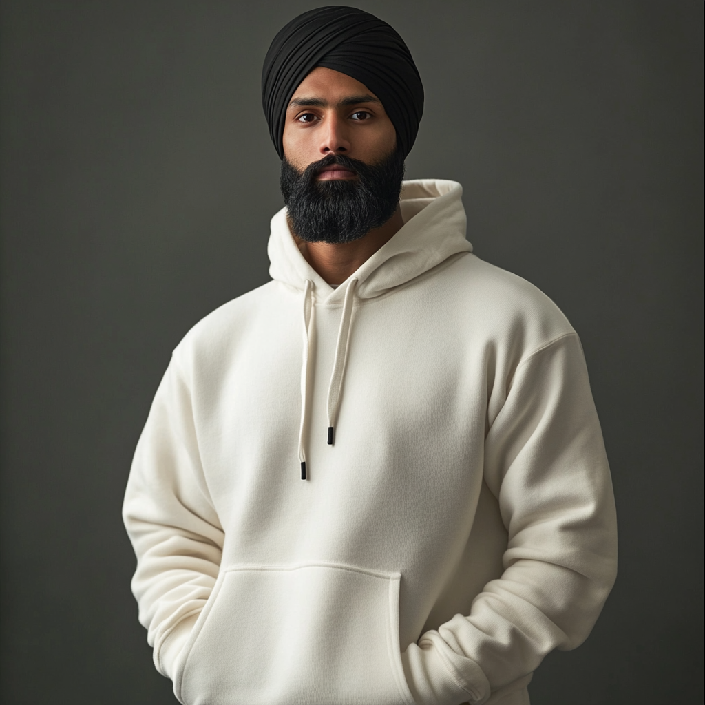 Plain Off White Hoodie