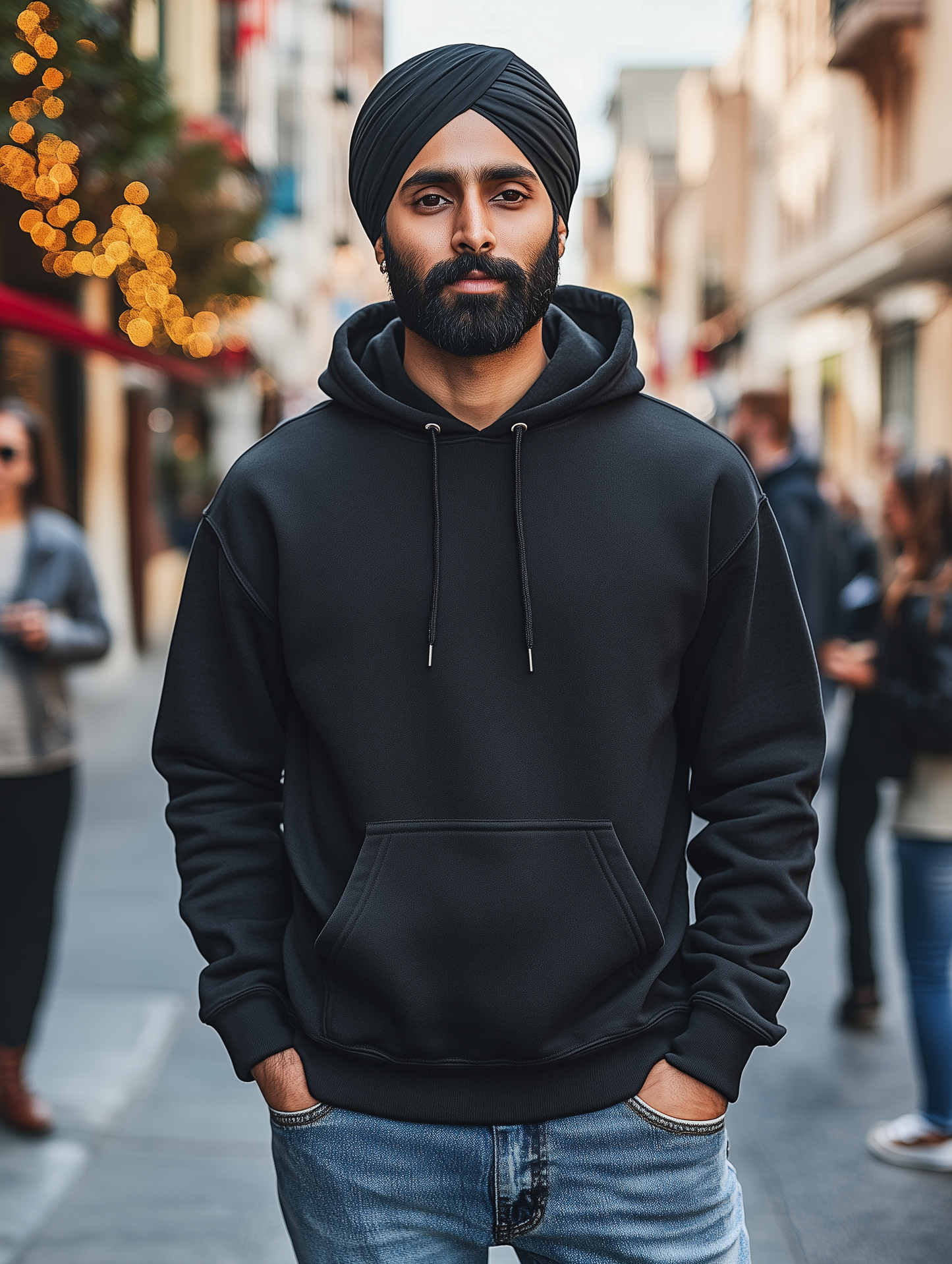 Plain Black Hoodie