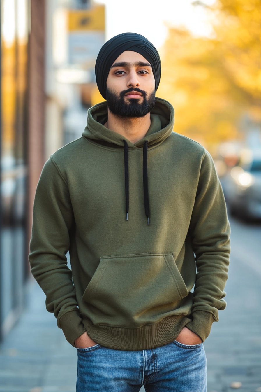 Plain Olive Green Hoodie